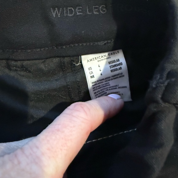 American Eagle Poppy Black Wide-Leg Pants - Picture 13 of 14